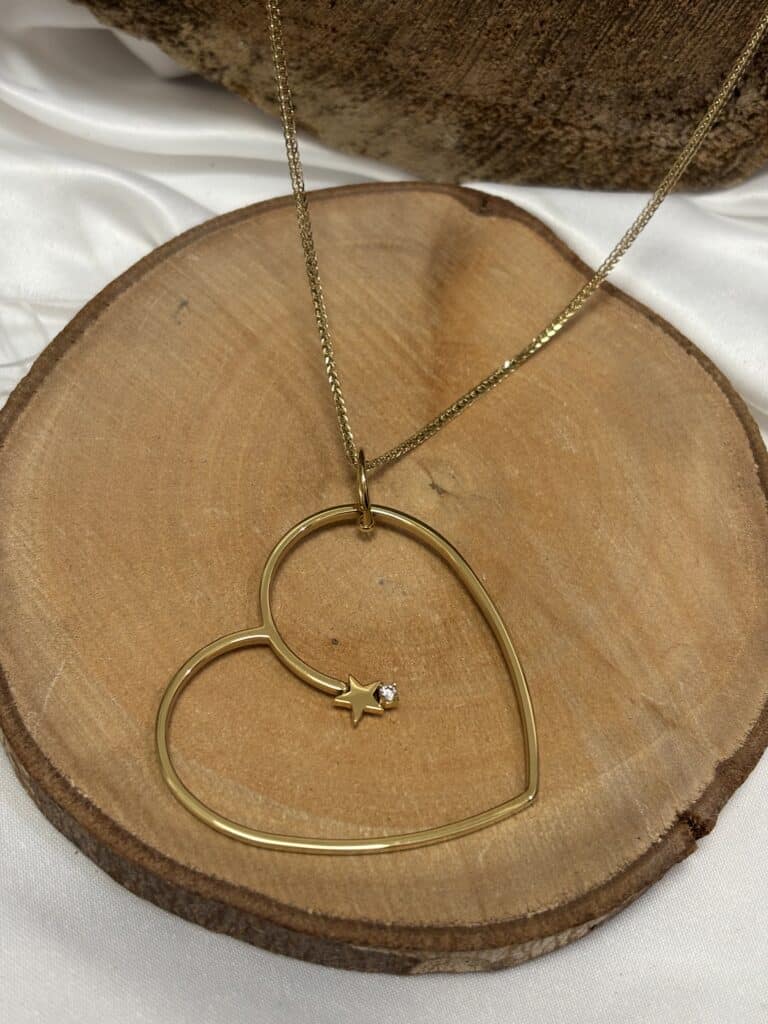 sautoir ivan zag acier inoxydable doré