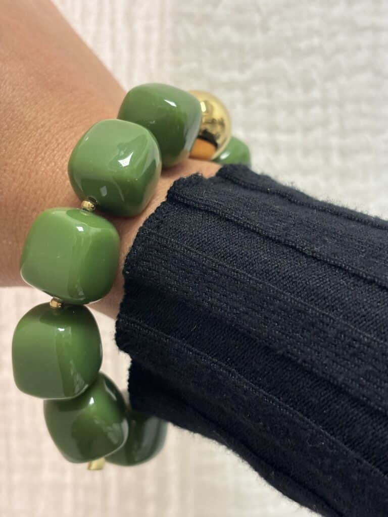 Bracelet laios ZAG perles acier doré