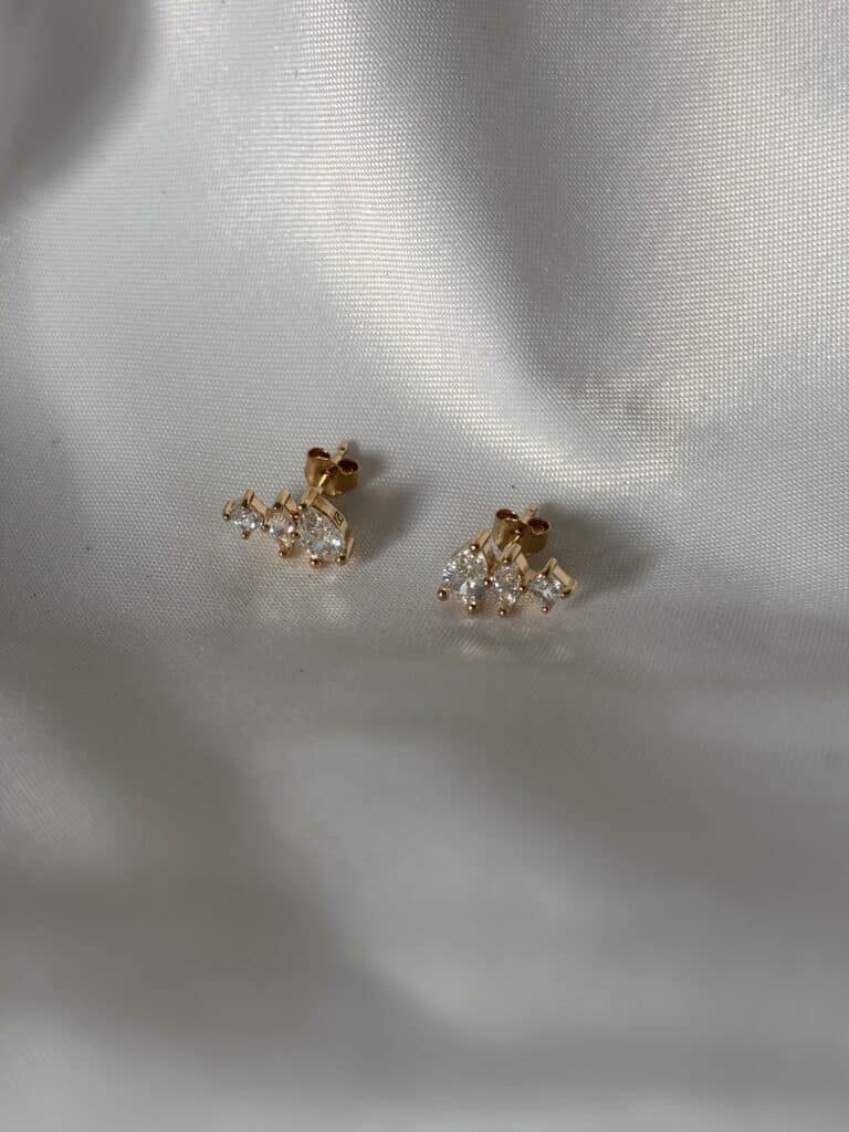boucles d'oreilles plaque or