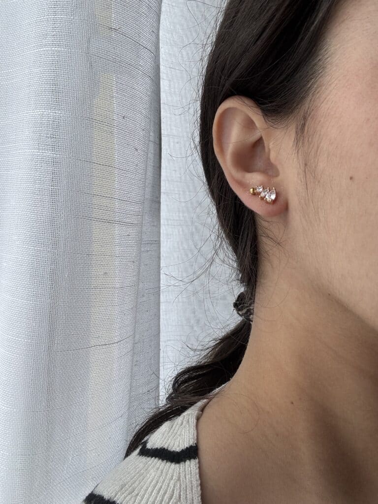 boucles d'oreilles plaque or