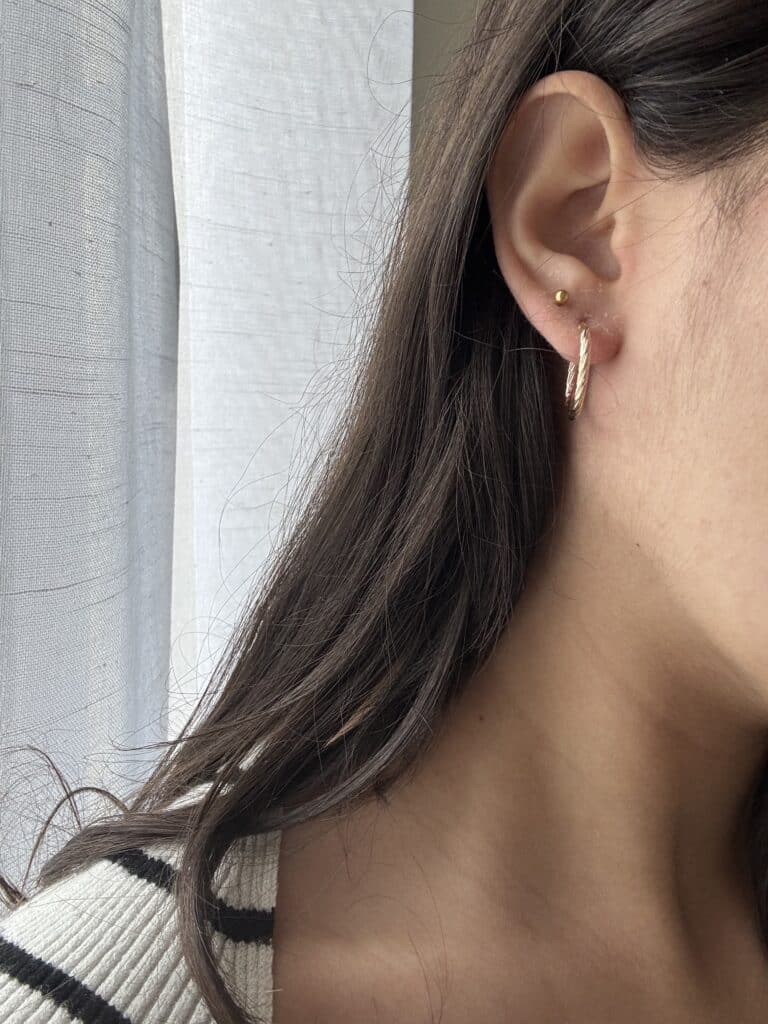 boucles d'oreilles créoles plaqué or