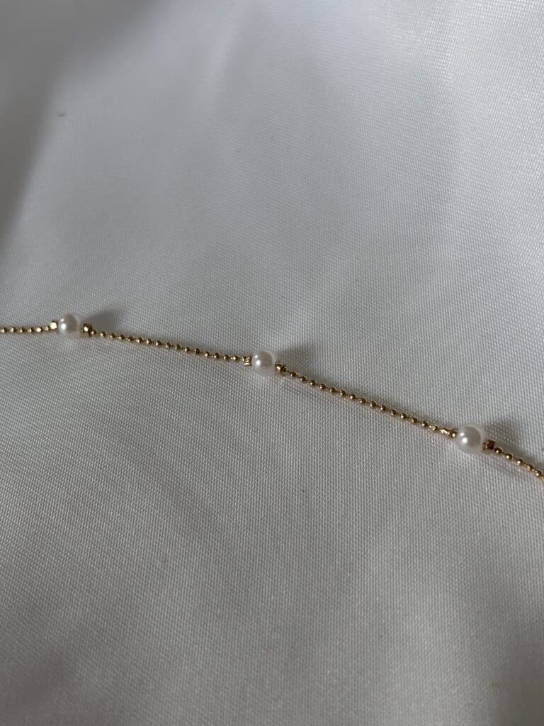 bracelet plaque or perles