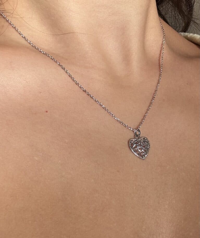 collier coeur argent