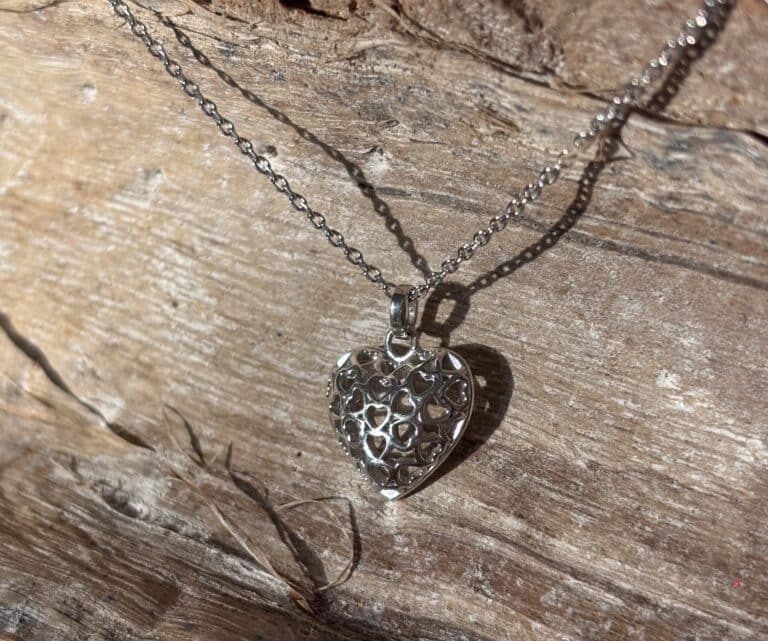 collier coeur argent