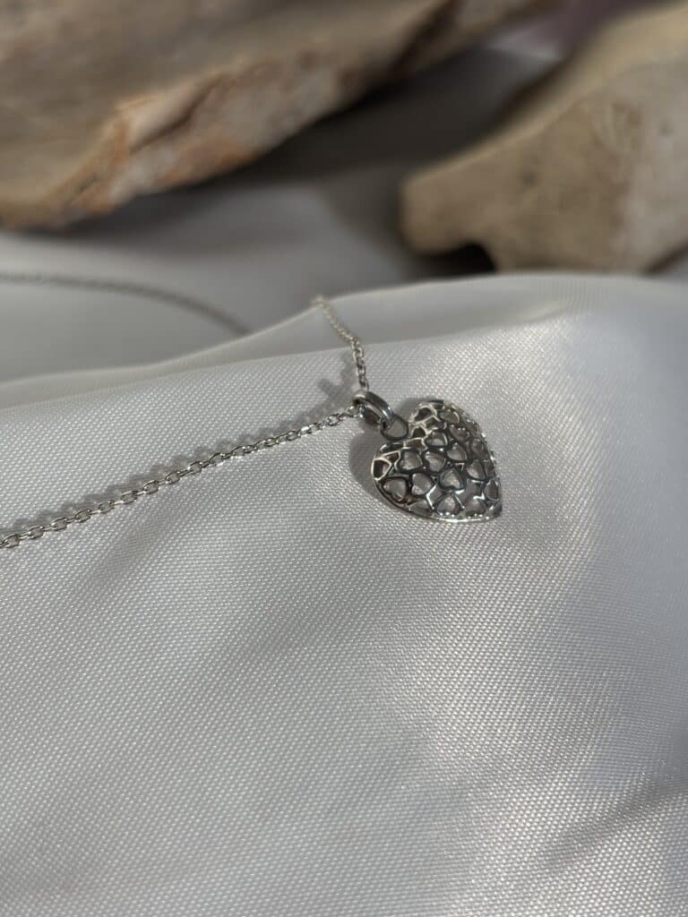 collier coeur argent