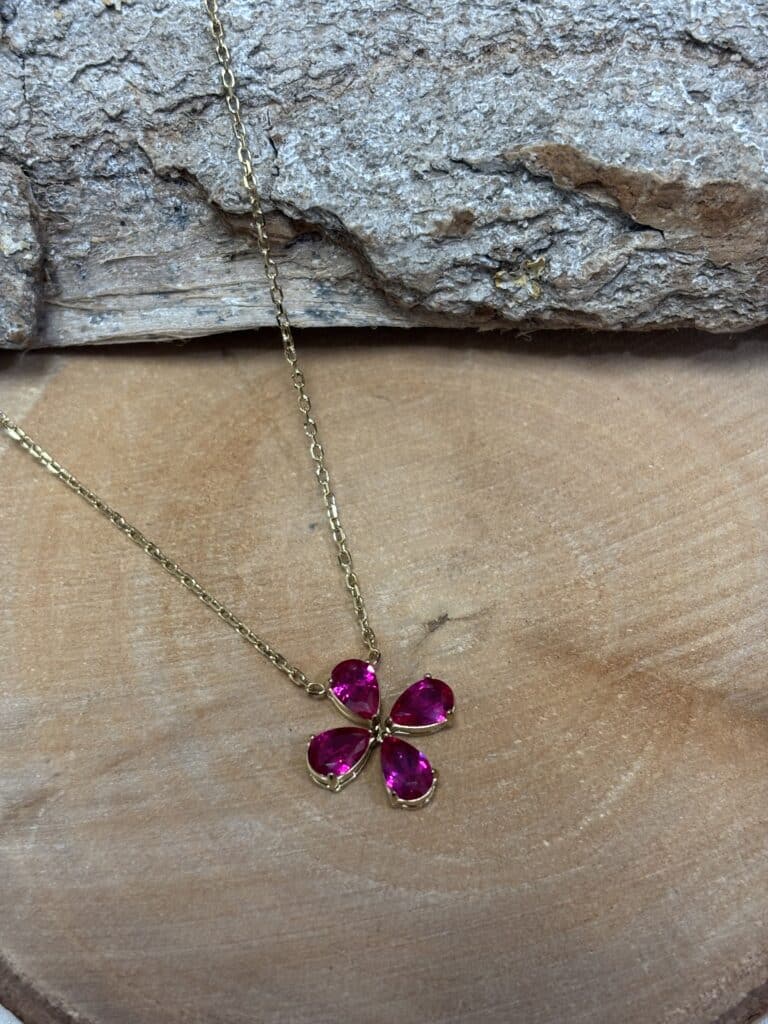 collier zag estial acier inoxydable doré