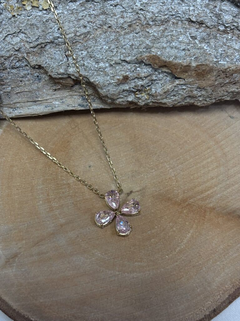 collier zag estial acier inoxydable doré