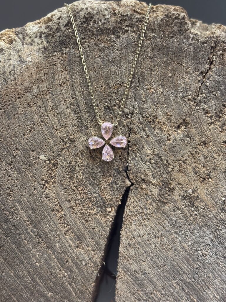 collier zag estial acier inoxydable doré