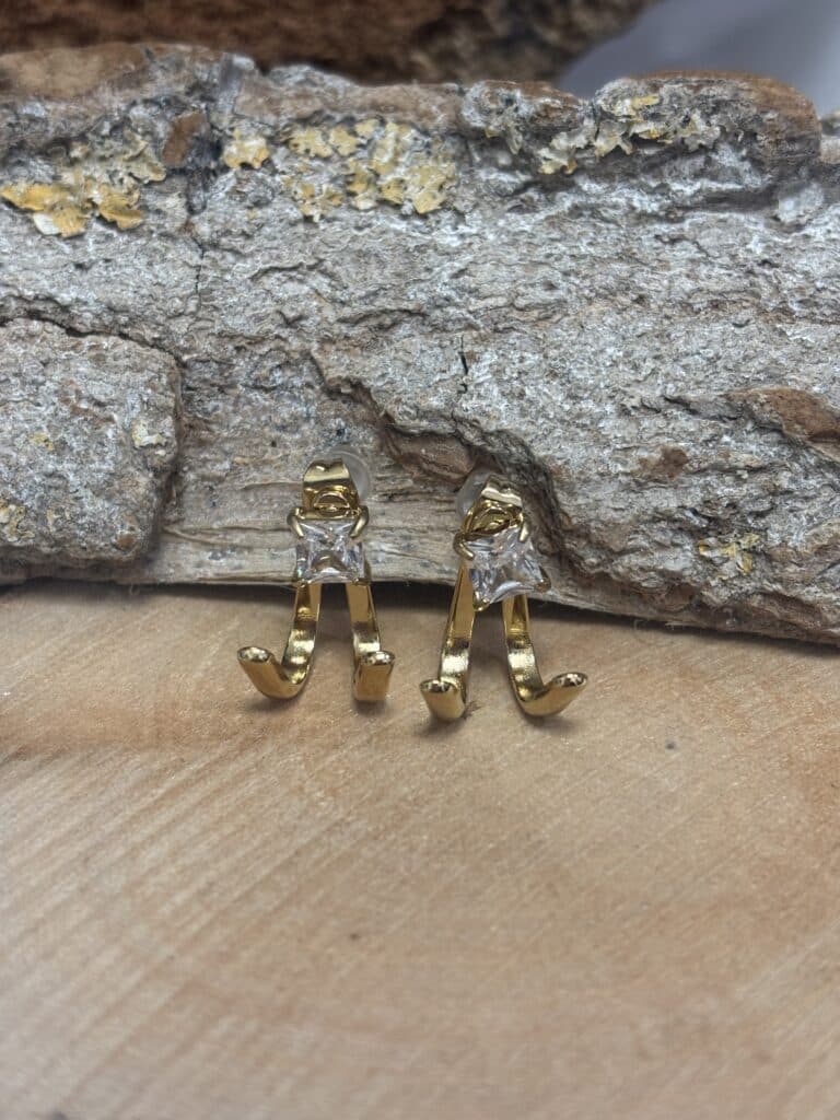 boucles d'oreilles peregrine zag acier inoxydable
