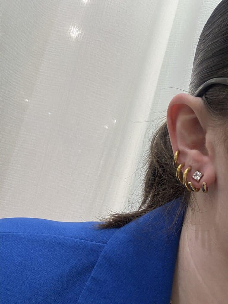 boucles d'oreilles peregrine zag acier inoxydable