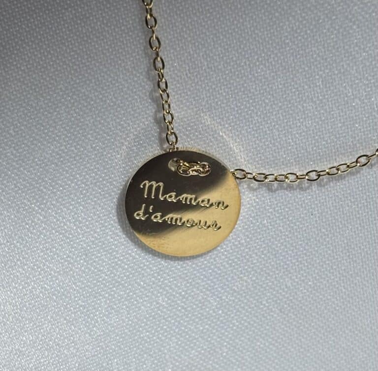 collier acier inoxydable doré sohaia