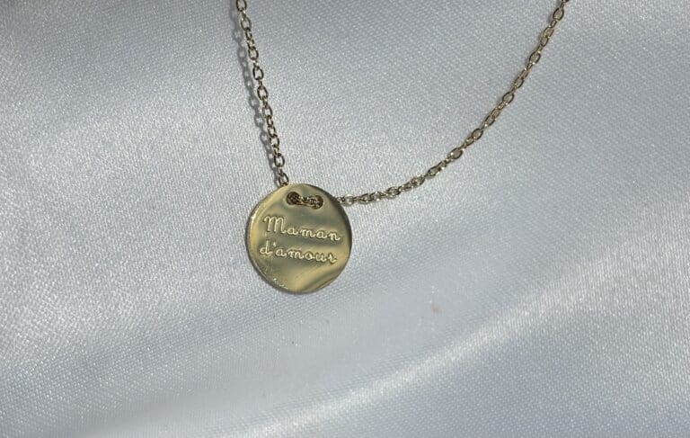 collier acier inoxydable doré sohaia