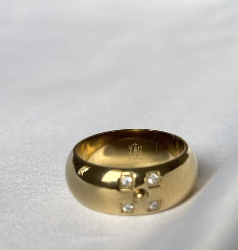 sohaia bijoux bague zag acier inoxydable