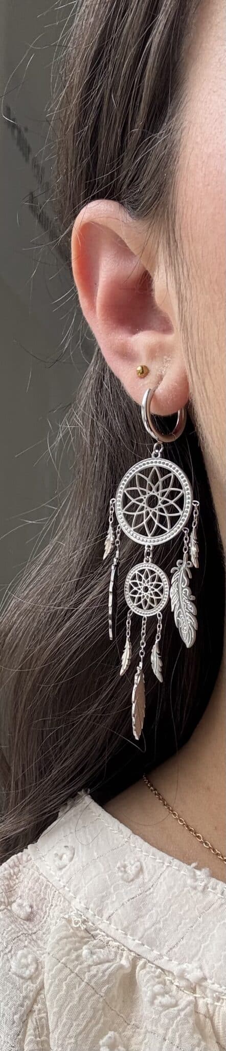 sohaia bijoux acier inoxydable boucles d'oreilles attrape reve