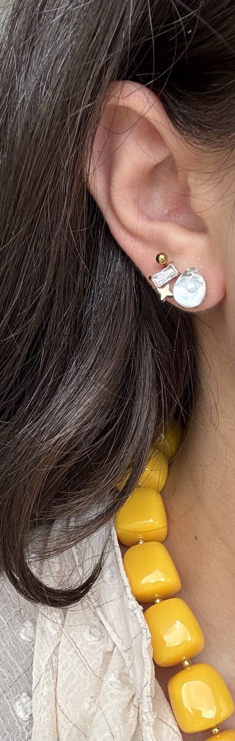 sohaia bijoux boucles d'oreilles zag acier