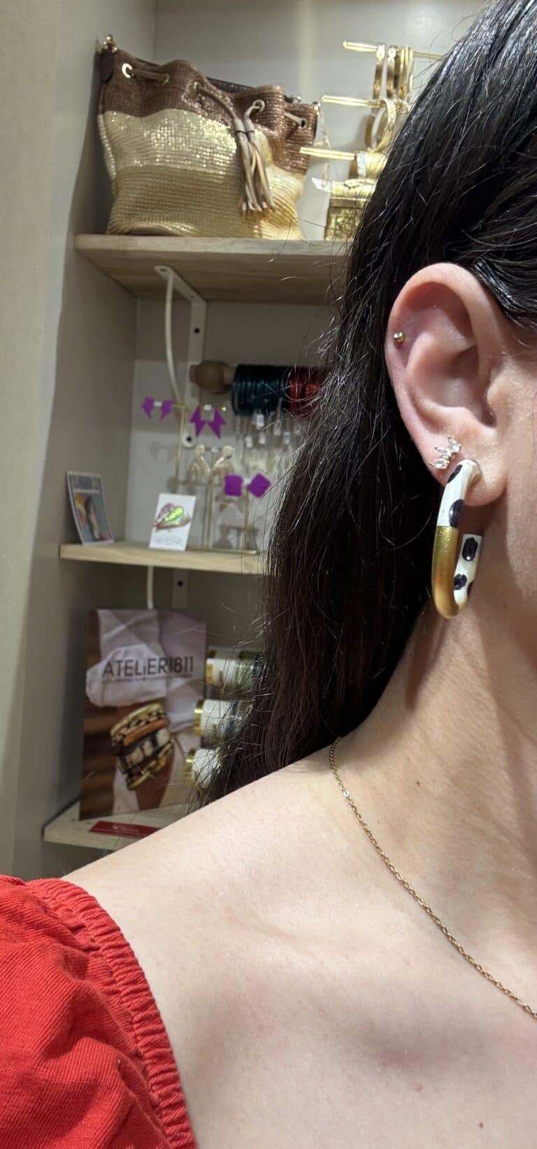 boucles d'oreilles atelier 1811 corne sohaia biijoux