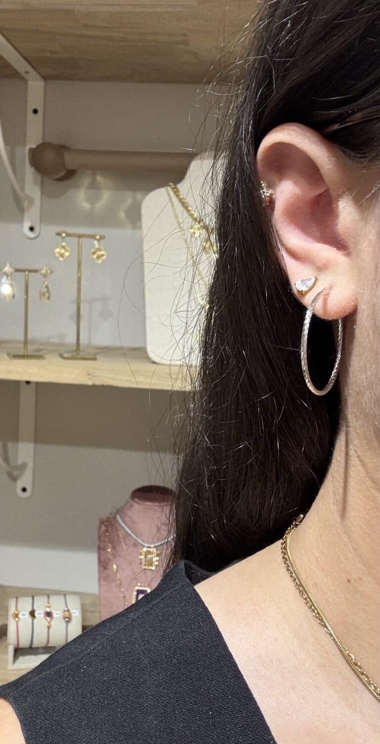 boucles d'oreilles argent créoles sohaia bijoux