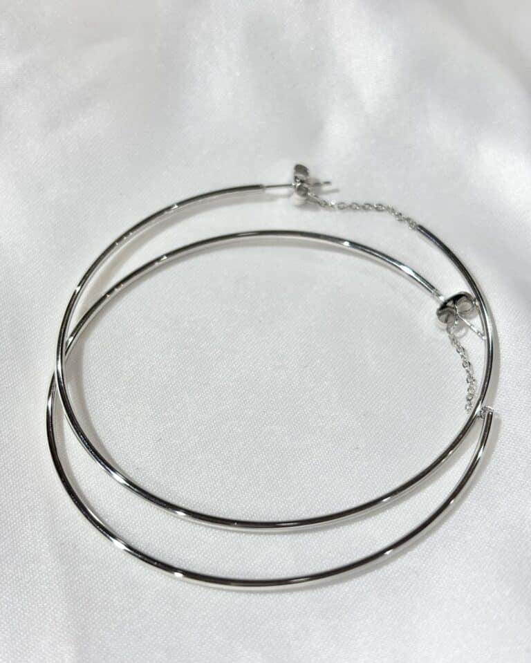 creoles boucles d'oreilles zag acier inoxydable sohaia bijoux