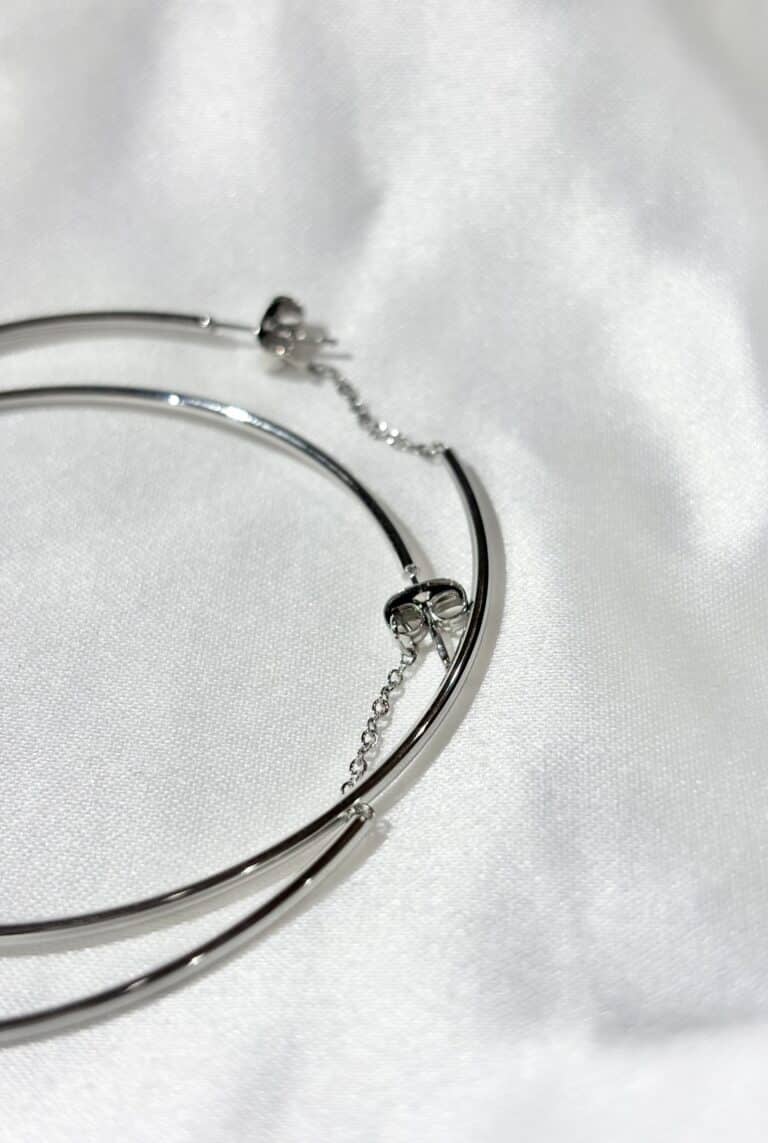 creoles boucles d'oreilles zag acier inoxydable sohaia bijoux