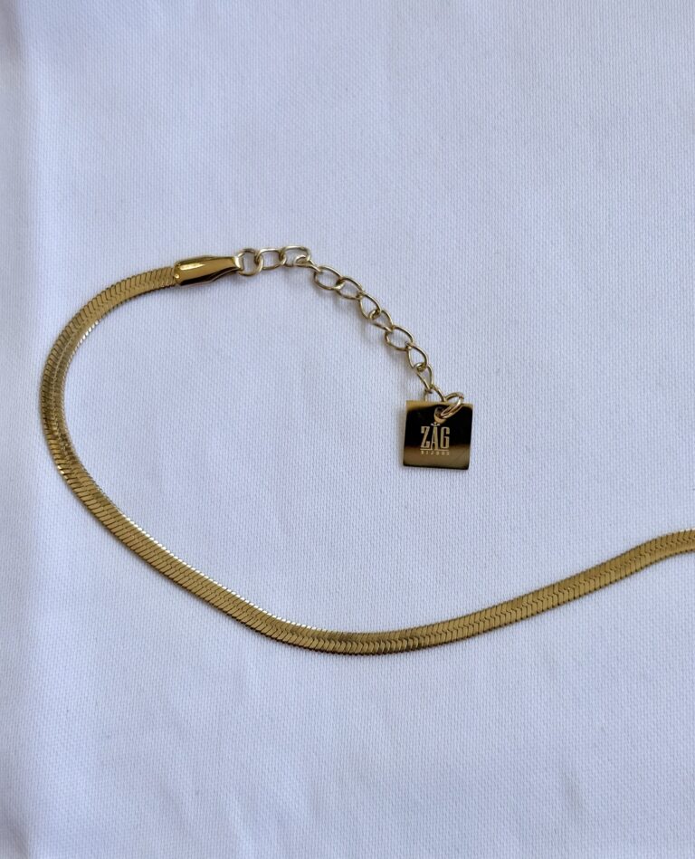 chaine de cheville zag, sohaia bijoux