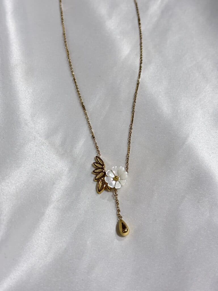 collier acier inoxydable nacre chez sohaia