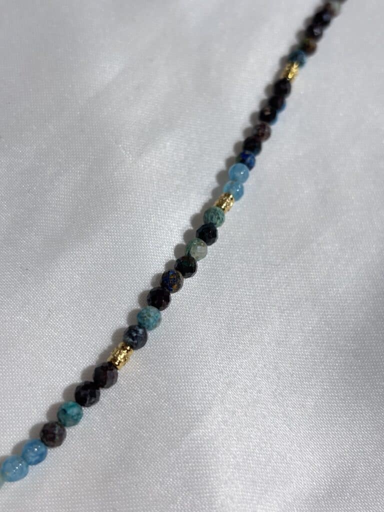 collier acier inoxydable pierre fine chez sohaia