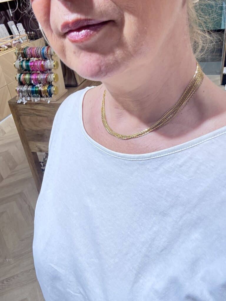 collier acier inoxydable multi rangs chez sohaia