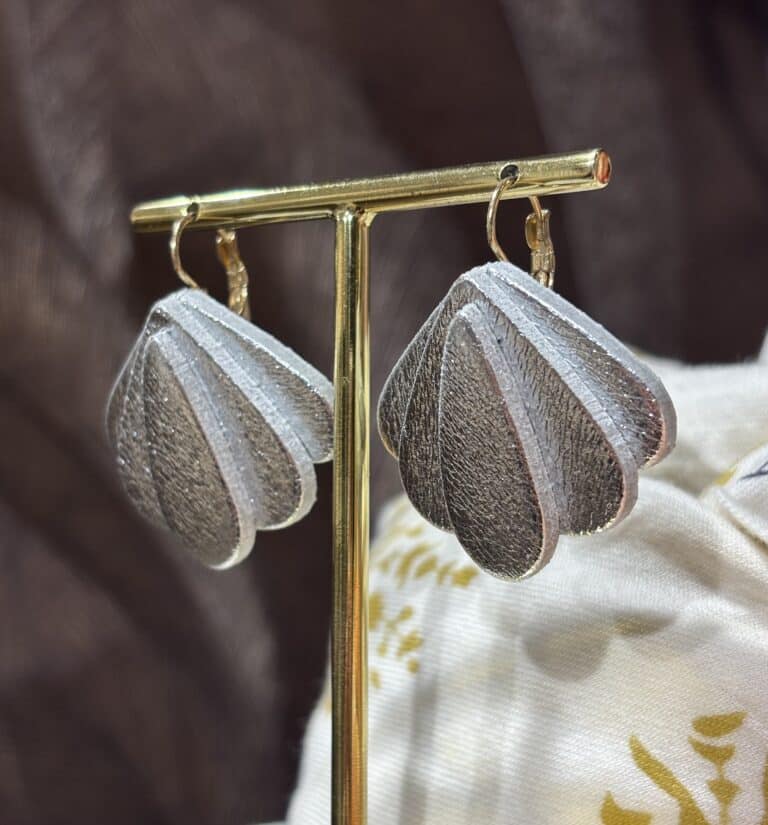 boucles d'oreilles demisel créatrice cuir sohaia bijoux