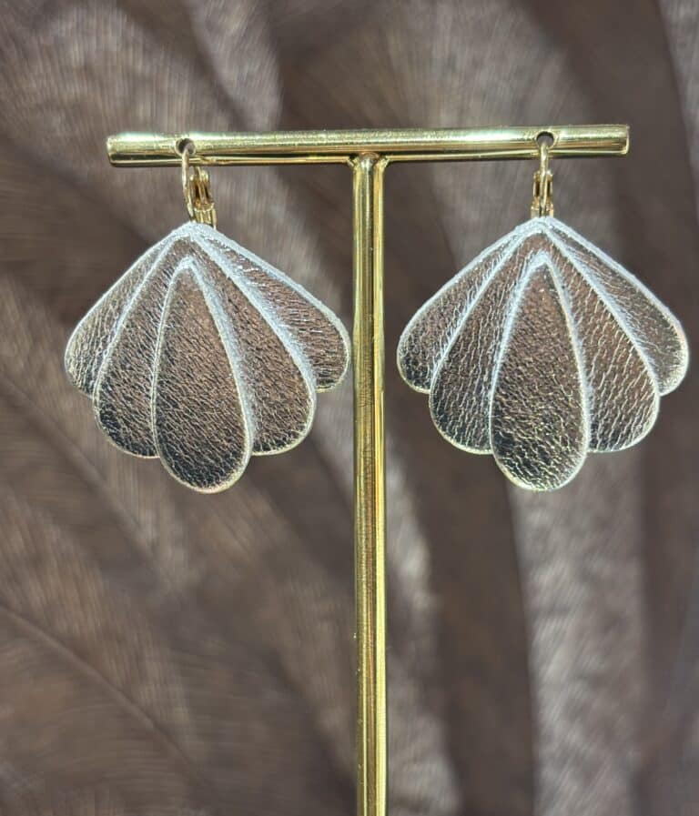 boucles d'oreilles demisel créatrice cuir sohaia bijoux