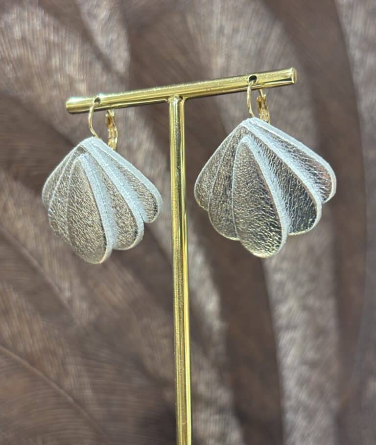 boucles d'oreilles demisel créatrice cuir sohaia bijoux