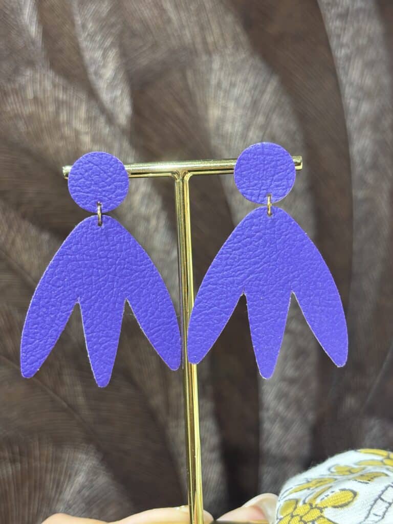 boucles d'oreilles demisel créatrice cuir sohaia bijoux