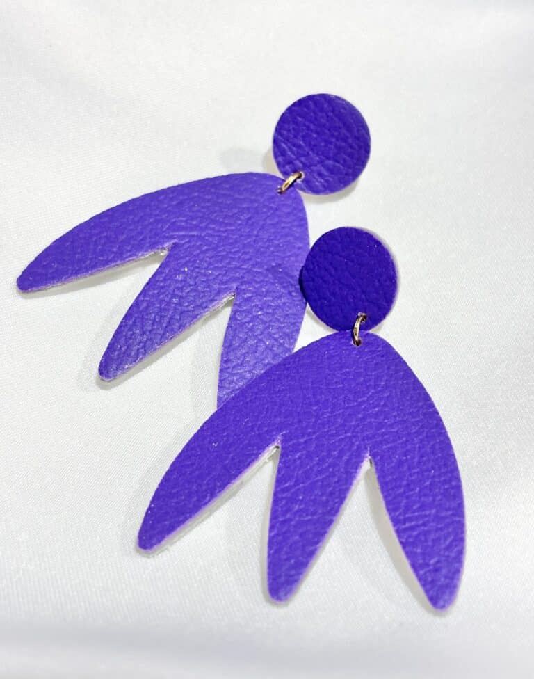 boucles d'oreilles demisel créatrice cuir sohaia bijoux