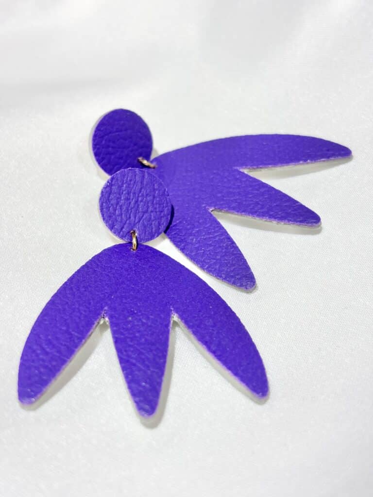 boucles d'oreilles demisel créatrice cuir sohaia bijoux