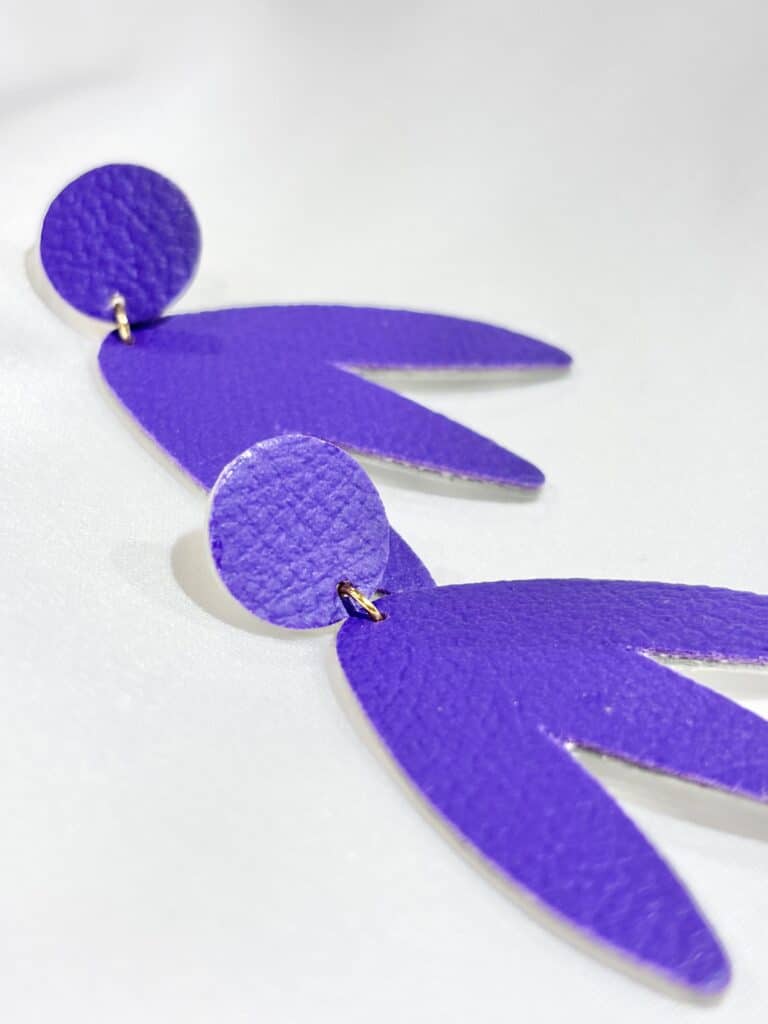 boucles d'oreilles demisel créatrice cuir sohaia bijoux