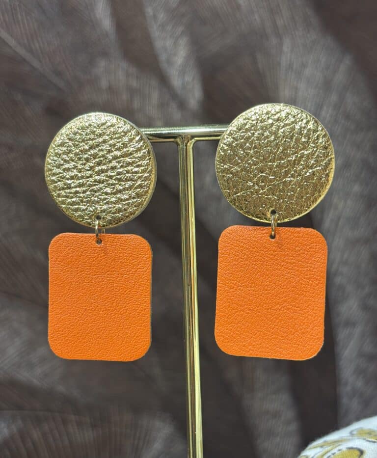 boucles d'oreilles demisel créatrice cuir sohaia bijoux