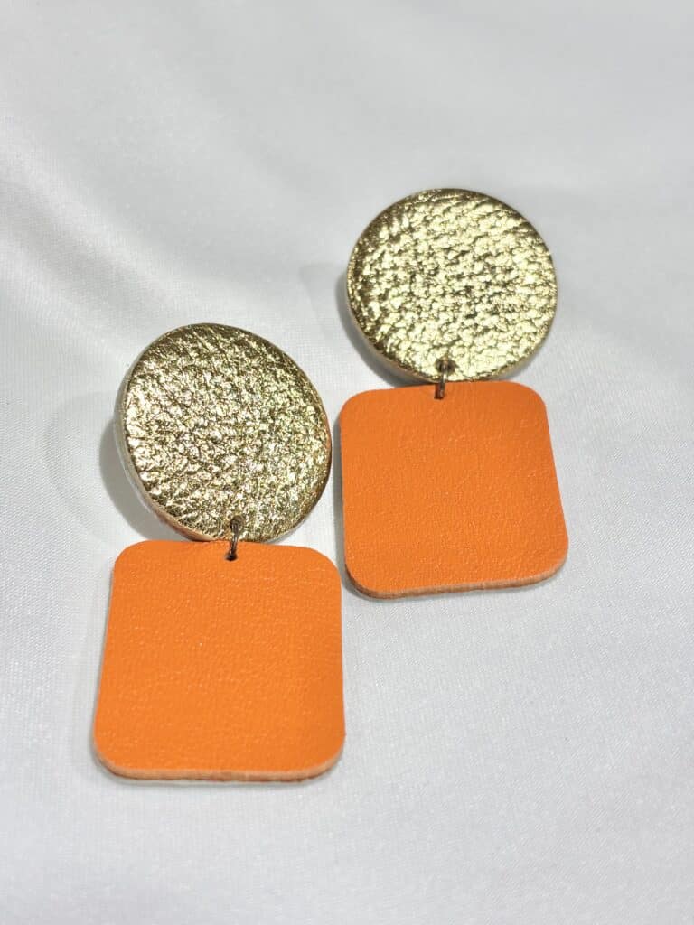 boucles d'oreilles demisel créatrice cuir sohaia bijoux