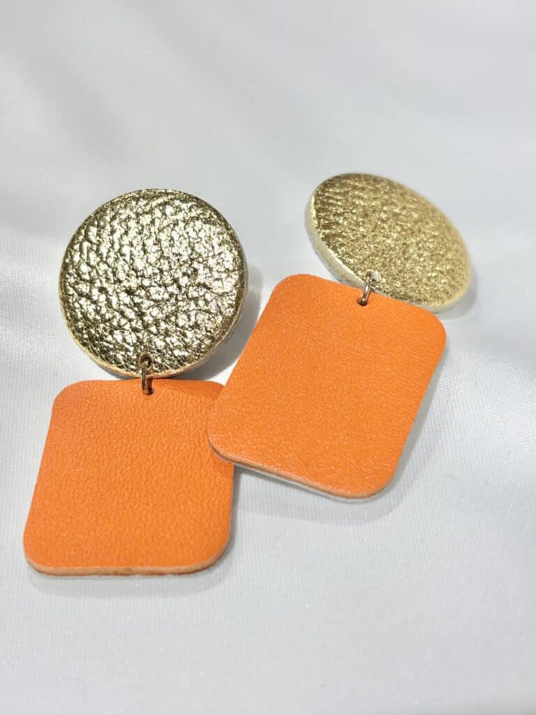 boucles d'oreilles demisel créatrice cuir sohaia bijoux