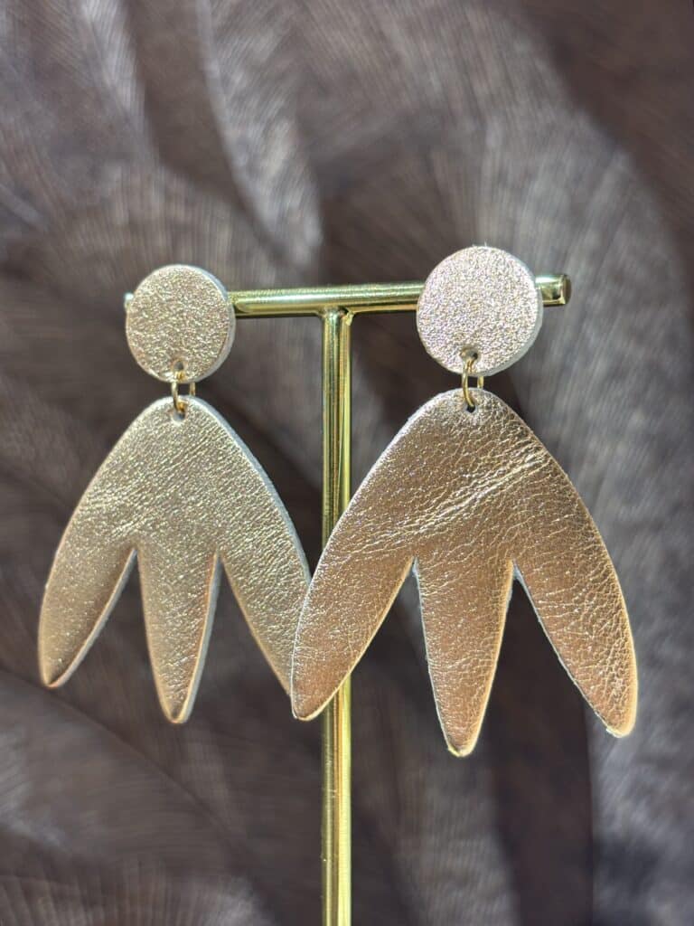 boucles d'oreilles demisel créatrice cuir sohaia bijoux