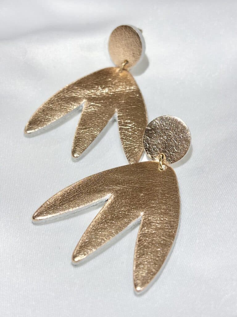 boucles d'oreilles demisel créatrice cuir sohaia bijoux