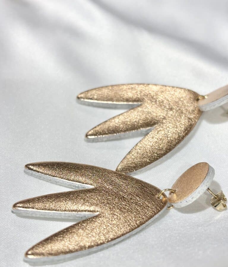 boucles d'oreilles demisel créatrice cuir sohaia bijoux
