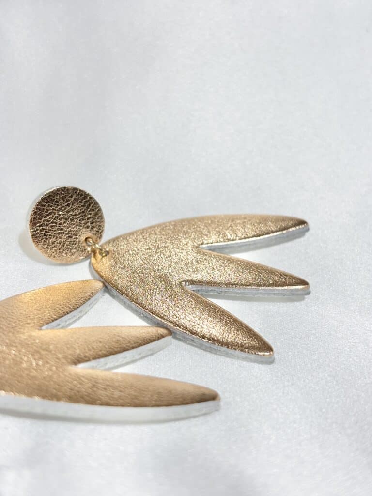 boucles d'oreilles demisel créatrice cuir sohaia bijoux