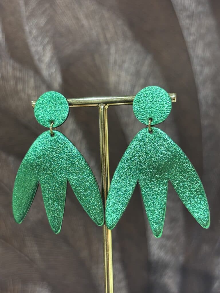 boucles d'oreilles demisel créatrice cuir sohaia bijoux