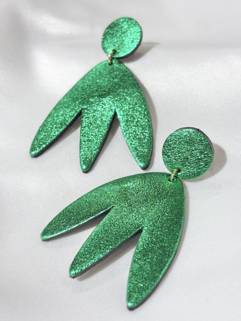 boucles d'oreilles demisel créatrice cuir sohaia bijoux