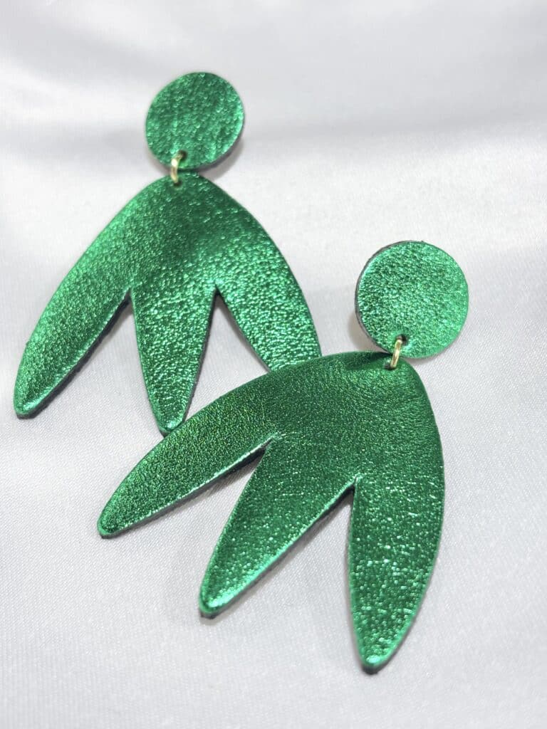 boucles d'oreilles demisel créatrice cuir sohaia bijoux