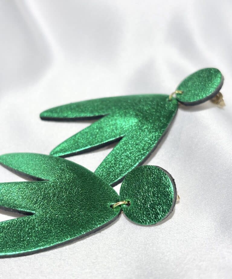 boucles d'oreilles demisel créatrice cuir sohaia bijoux
