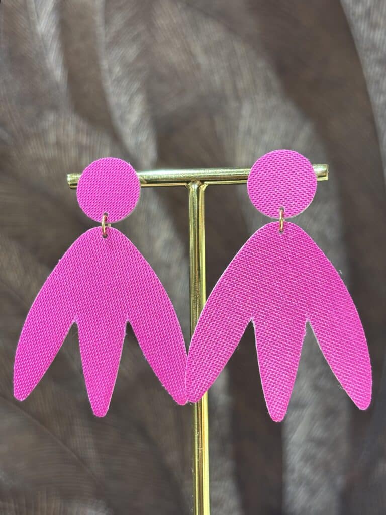 boucles d'oreilles demisel créatrice cuir sohaia bijoux