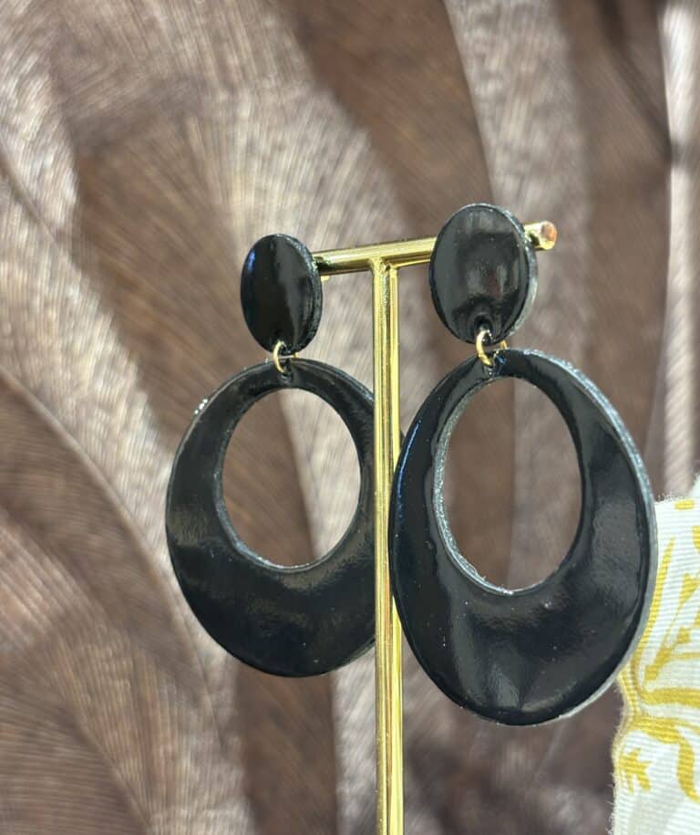 boucles d'oreilles demisel créatrice cuir sohaia bijoux