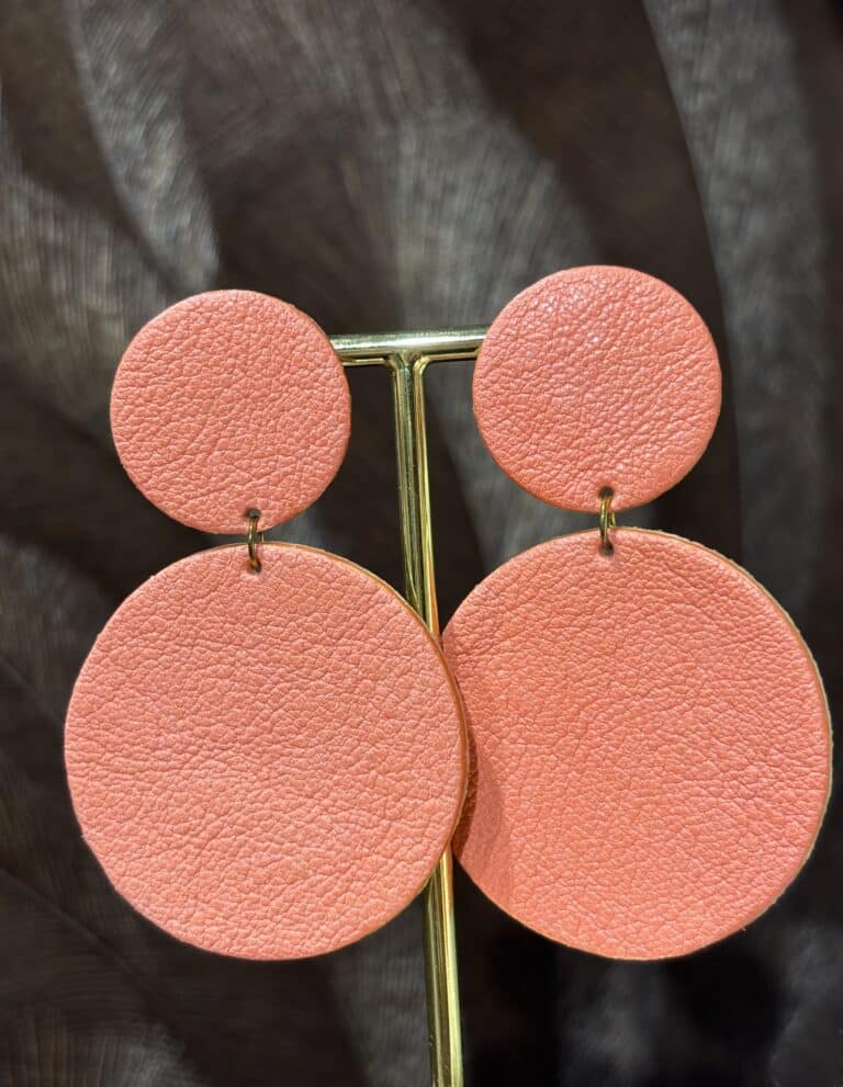 boucles d'oreilles demisel créatrice cuir sohaia bijoux