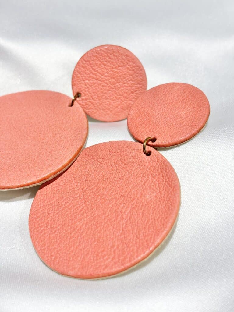 boucles d'oreilles demisel créatrice cuir sohaia bijoux
