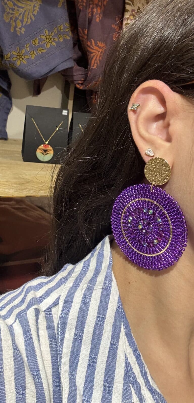 boucles plaqué or santibé chez sohaia
